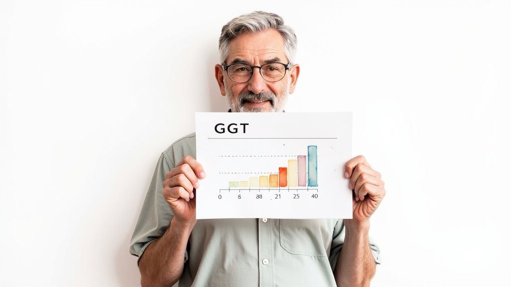 A doctor reviewing lab results with a patient.