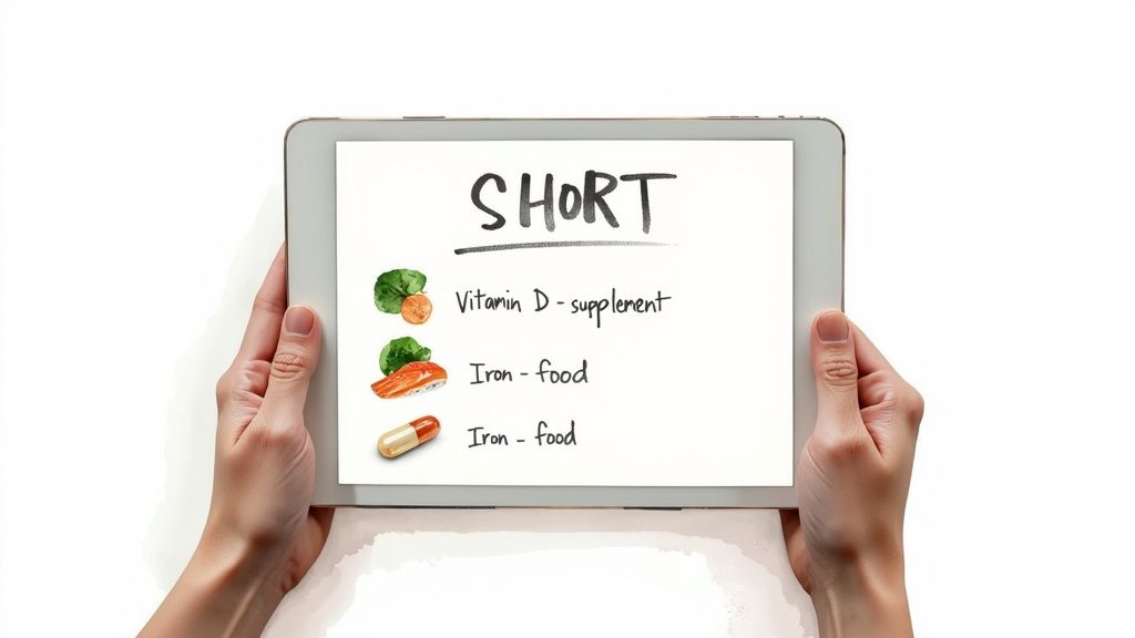 A person preparing a healthy meal with fresh vegetables, nuts, and salmon, illustrating actionable dietary changes.