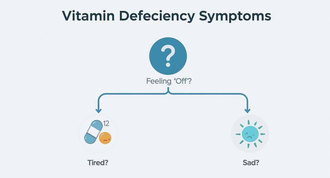 Infographic about test for vitamin deficiency uk