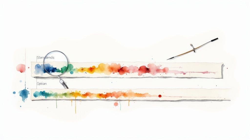 A doctor reviews hormone test results on a screen with a patient.