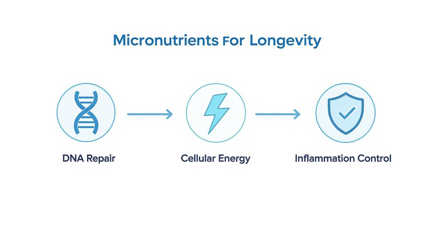 Infographic about vitamin and mineral deficiency tests