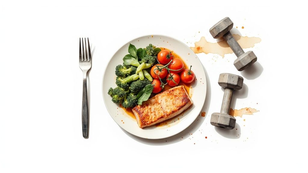 Person preparing a healthy meal with fresh vegetables, signifying lifestyle changes to improve insulin sensitivity.