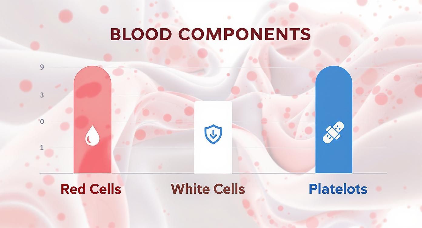Infographic about blood test results explained