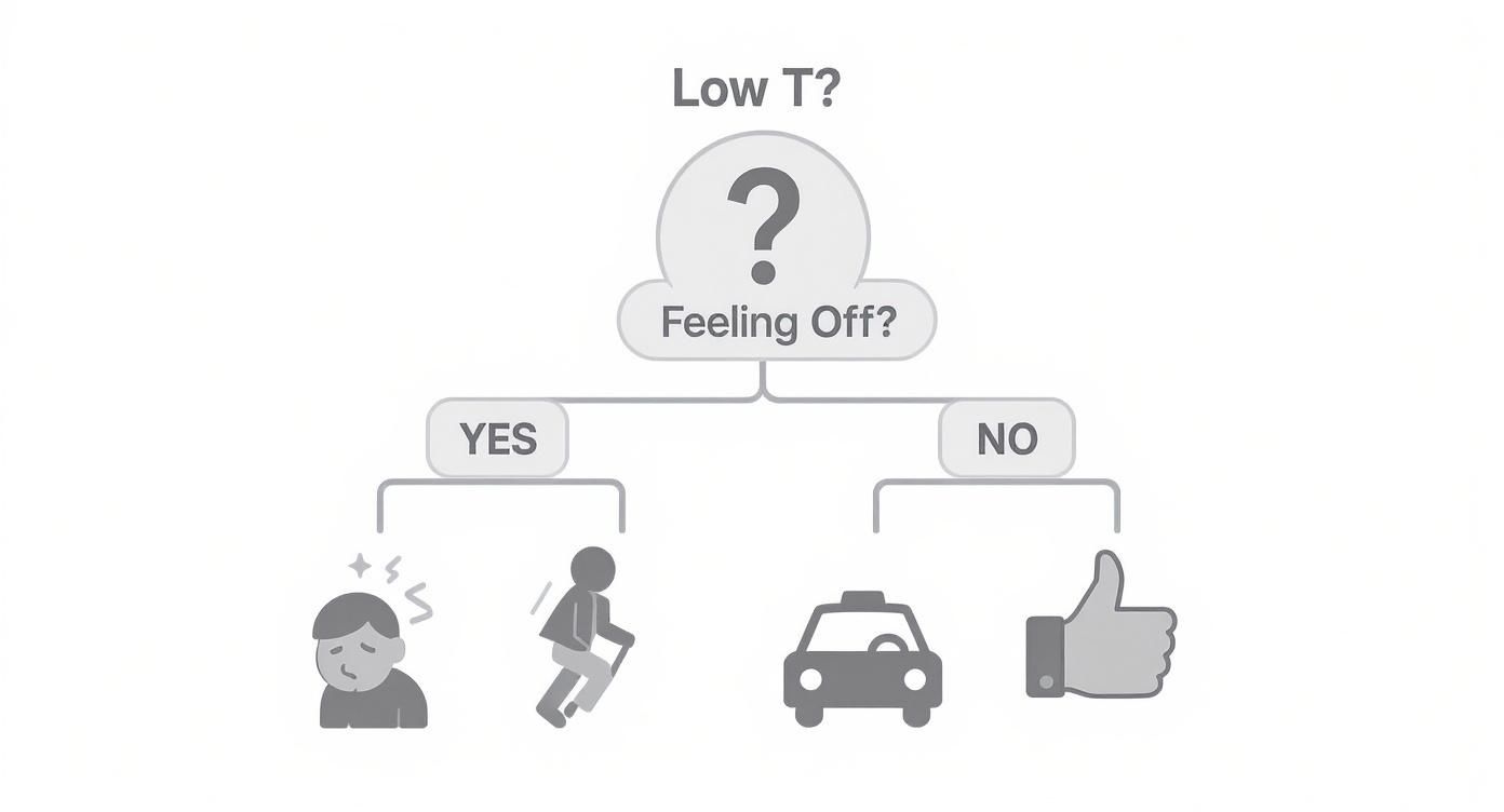 Infographic about testosterone test for male