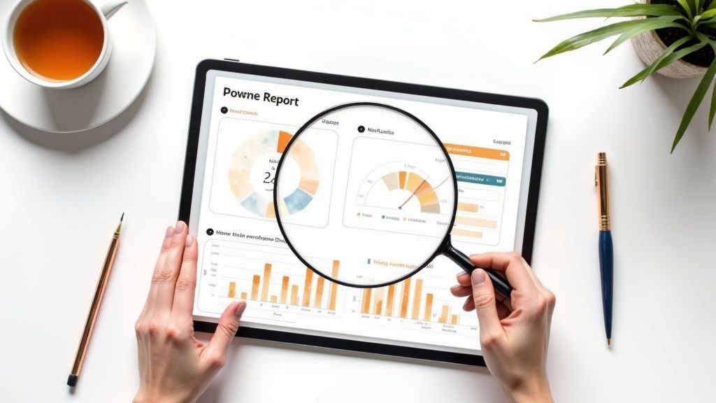 A person reviewing charts and data on a tablet, representing hormone test results.