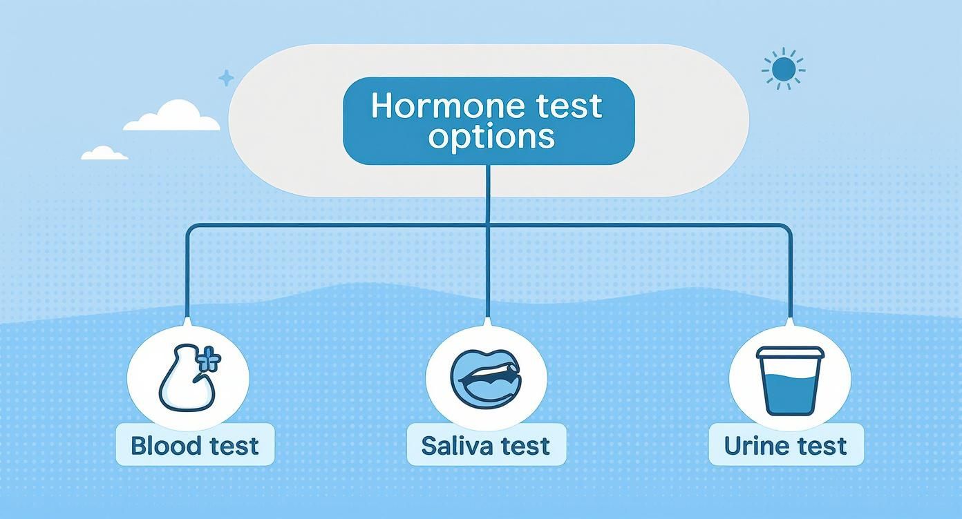 Infographic about testing hormones at home
