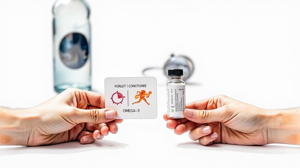 A determined athlete checking their health data on a smartwatch, with a focus on performance metrics.