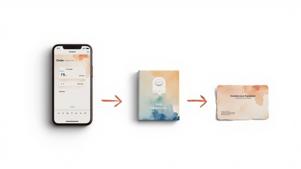 A person using a laptop to browse through different health test options online.