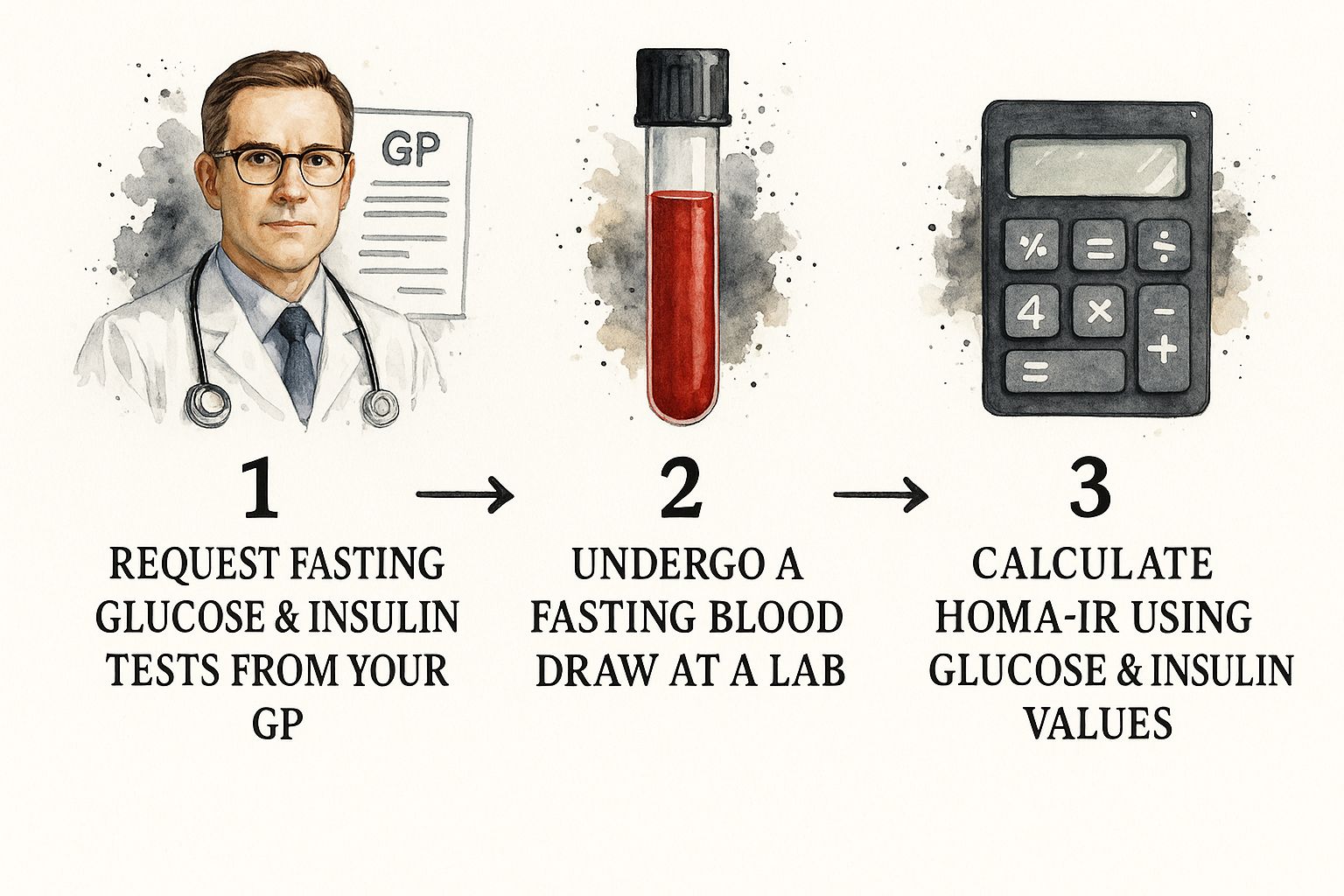 Infographic about how to check for insulin resistance