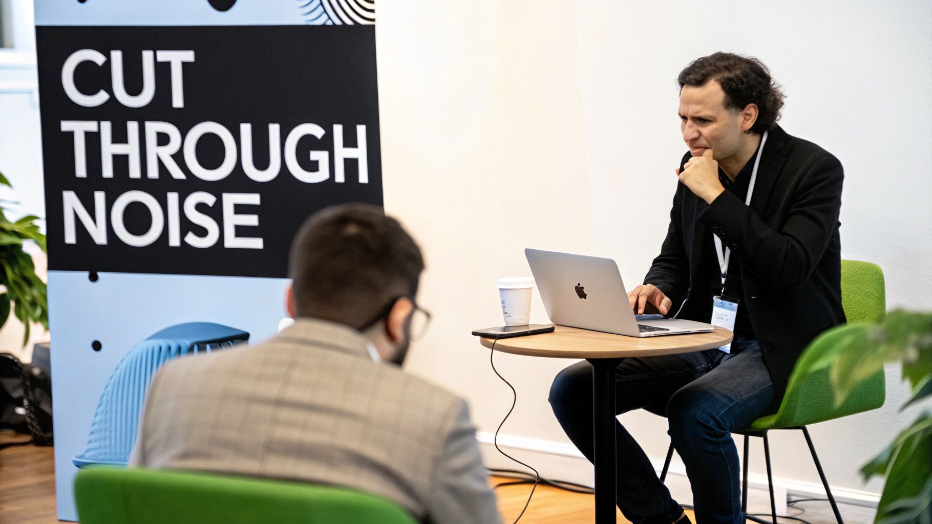 A person passionately presenting in front of a screen with charts and graphs, illustrating a compelling investor pitch.