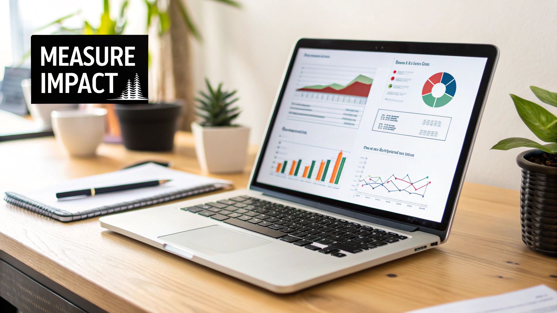 A dashboard showing positive ROI metrics like reduced time-to-schedule and increased candidate satisfaction.