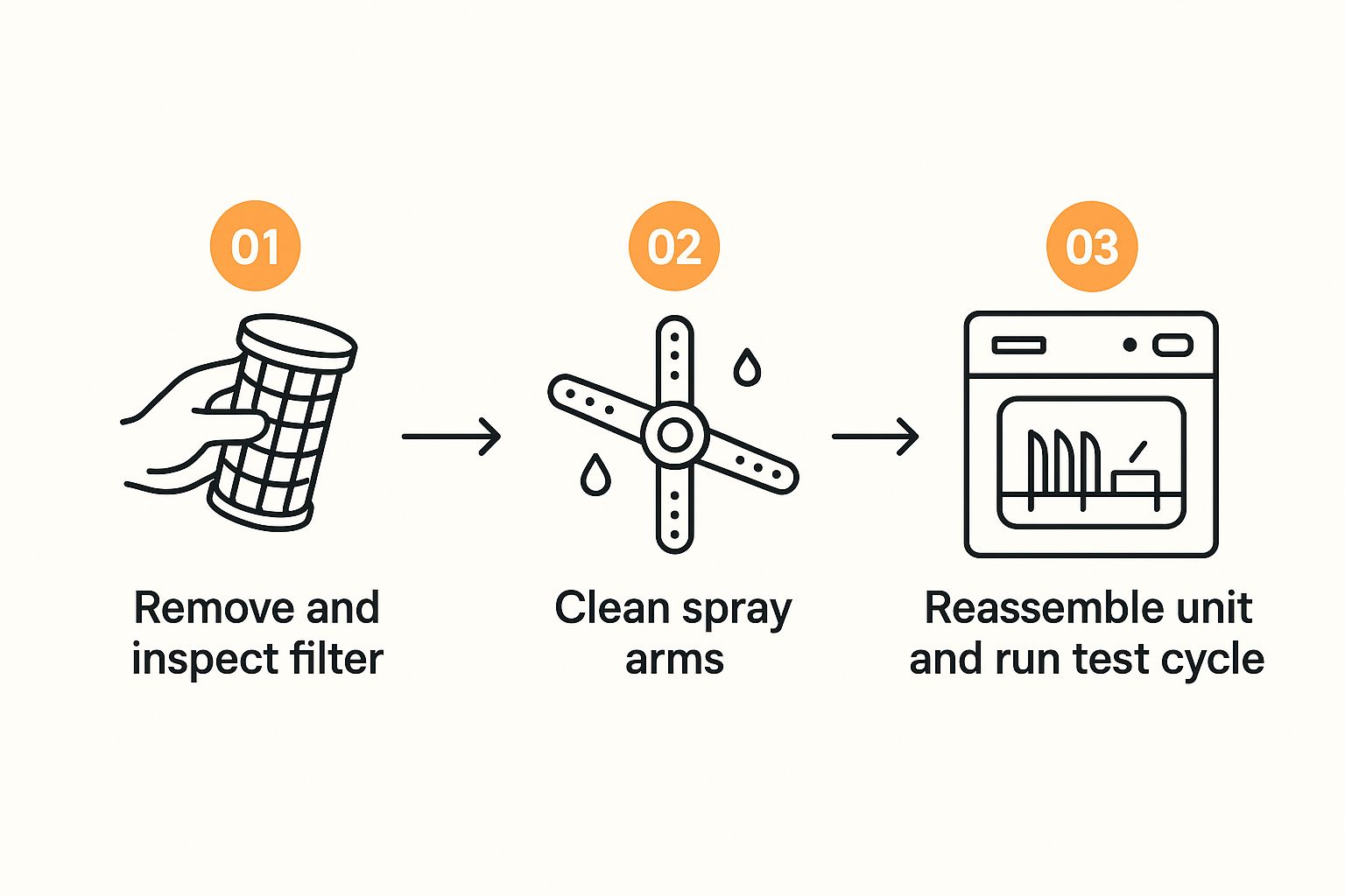 Infographic about bosch dishwasher not cleaning