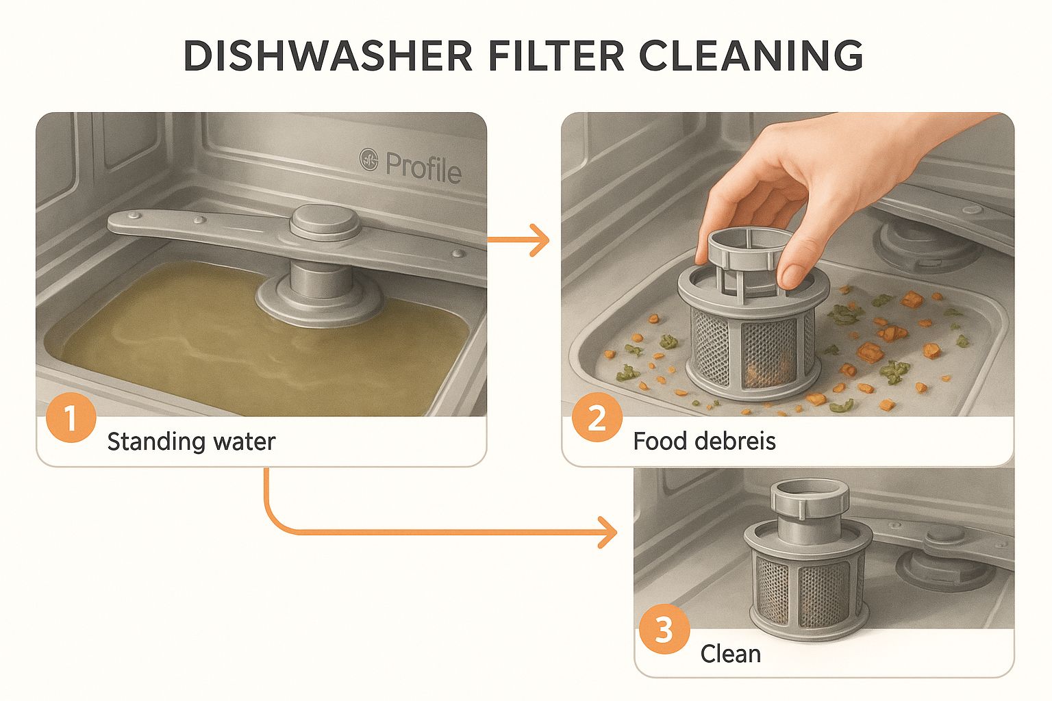 Infographic about ge profile dishwasher problem