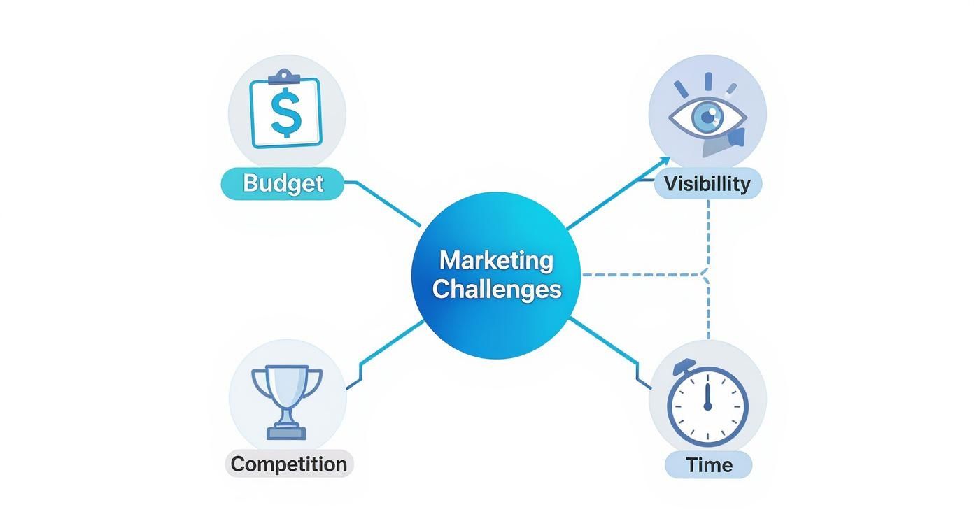 Infographic about marketing challenges for small businesses