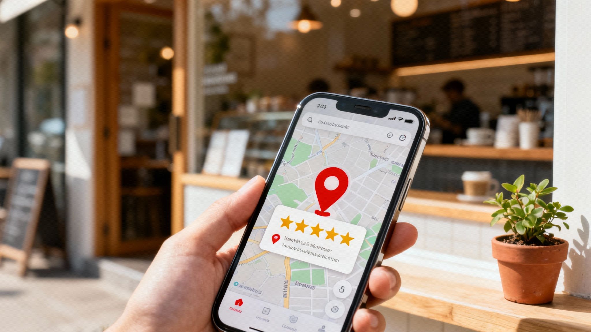 A small business owner checking social media and email on their laptop and phone.
