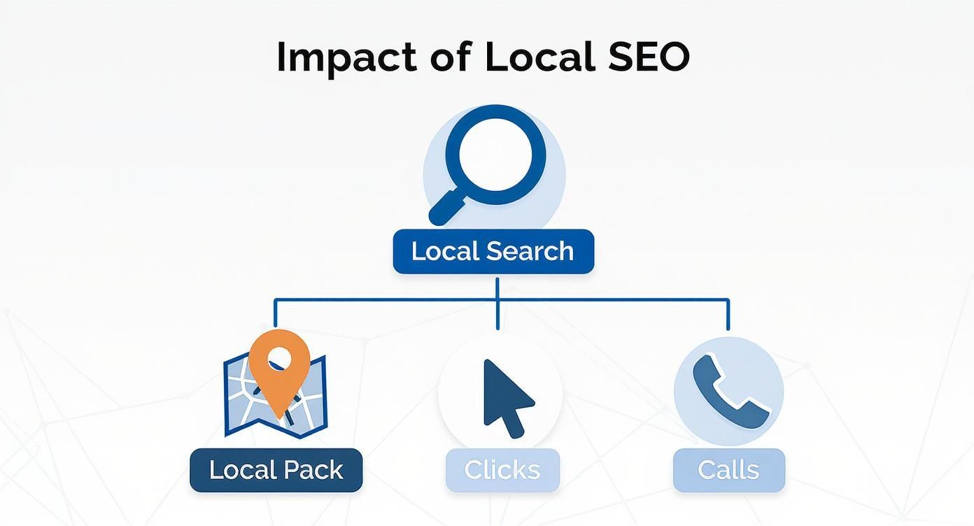 Infographic about benefit of local seo