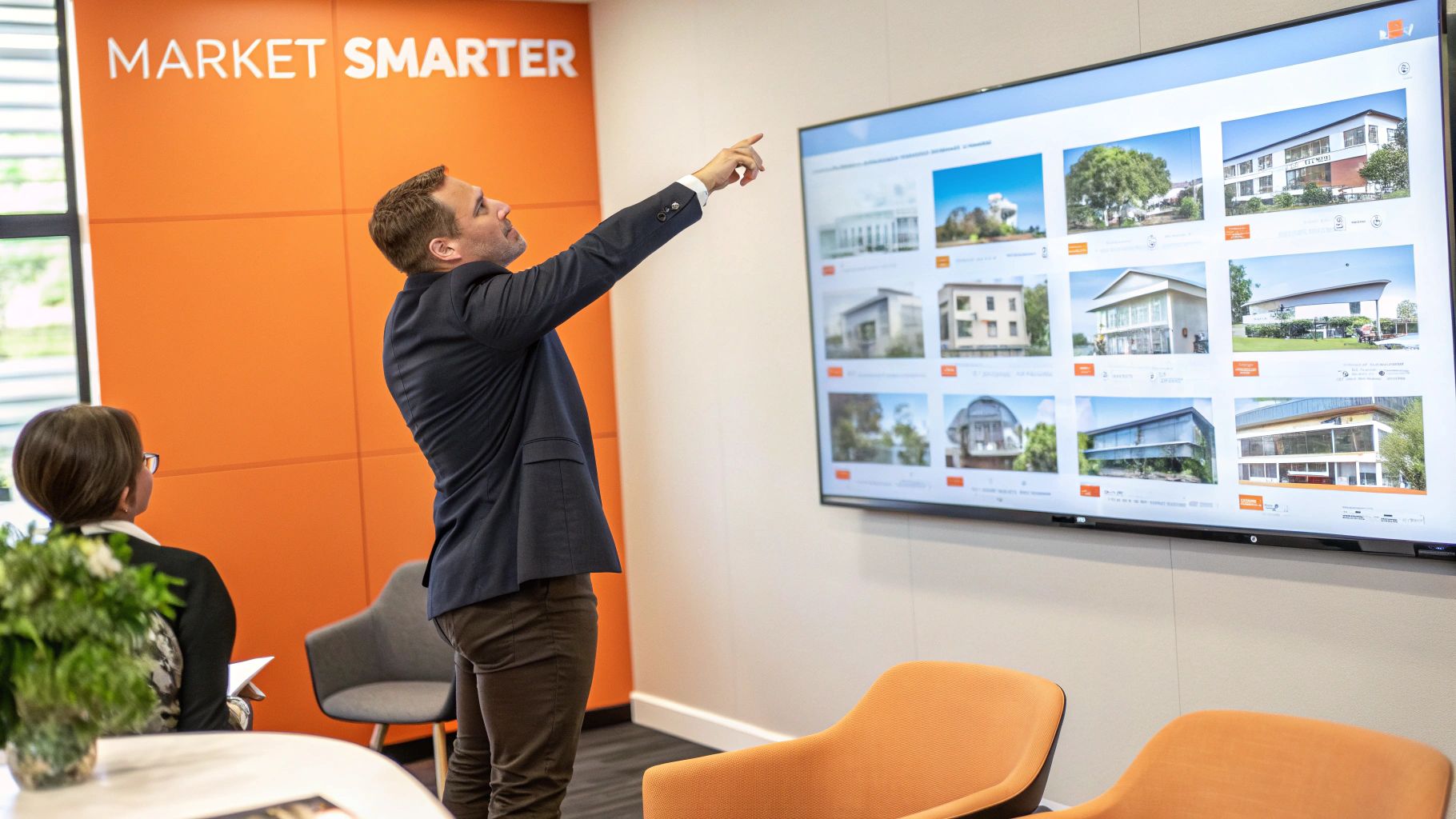 A screenshot of Zillow's 3D home tour interface, showing a dollhouse view and floor plan options for easy navigation