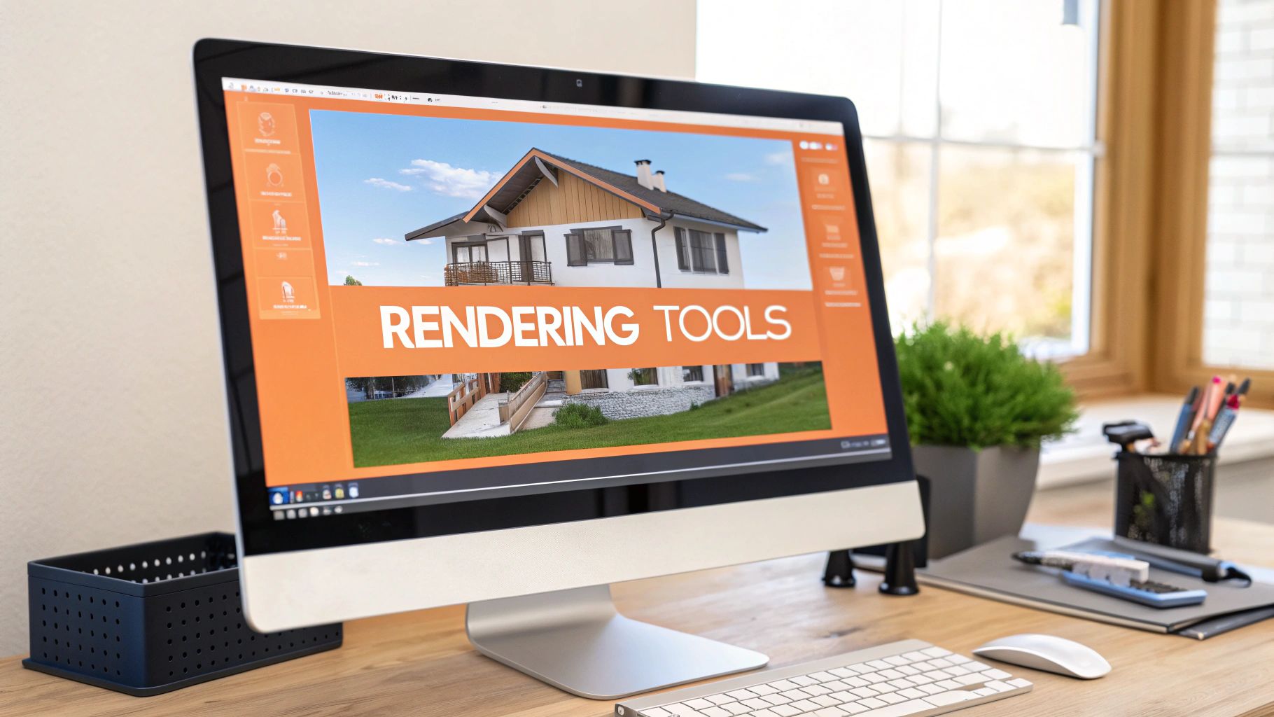 Modern house rendering showcasing technological advancements