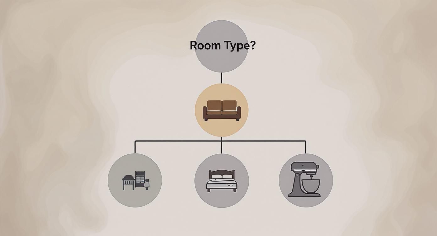 Infografik über Interior Design Staging