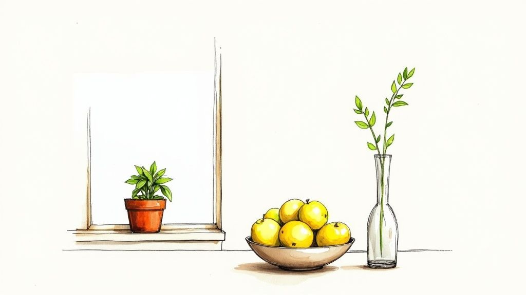 Exhibiciones de Productos Frescos y Hierbas