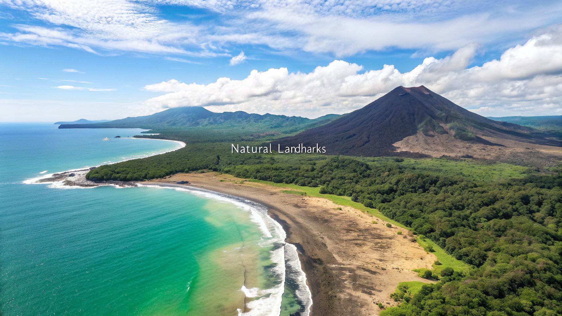 Volcanic landscape in Central America