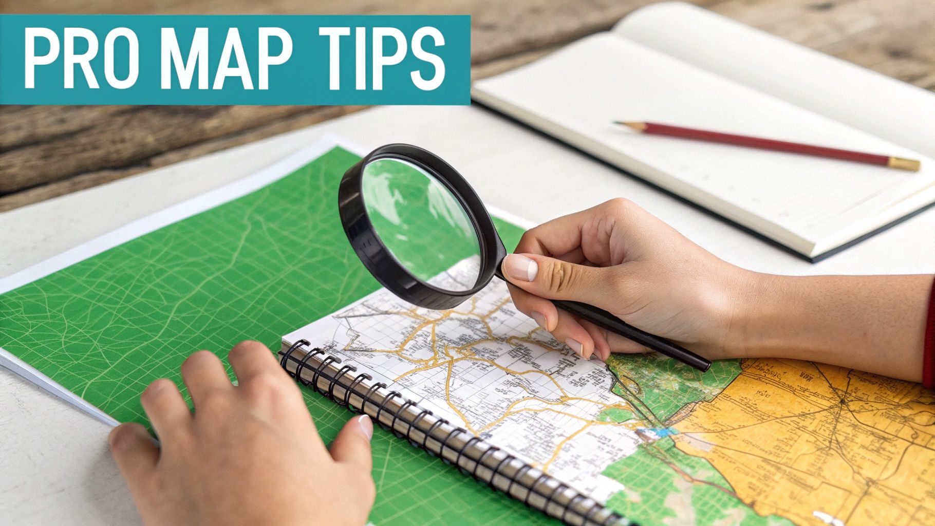 A person pointing at a location on a large world map.