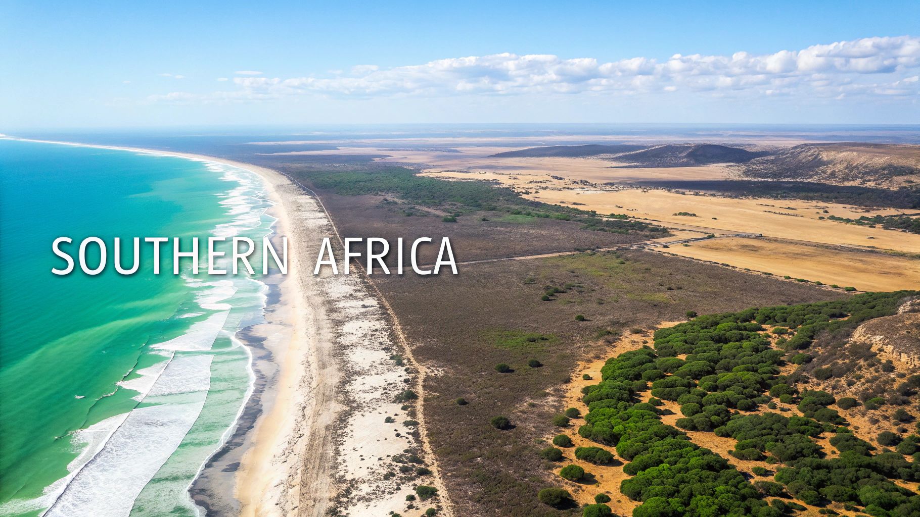 A scenic view of Table Mountain overlooking Cape Town in Southern Africa