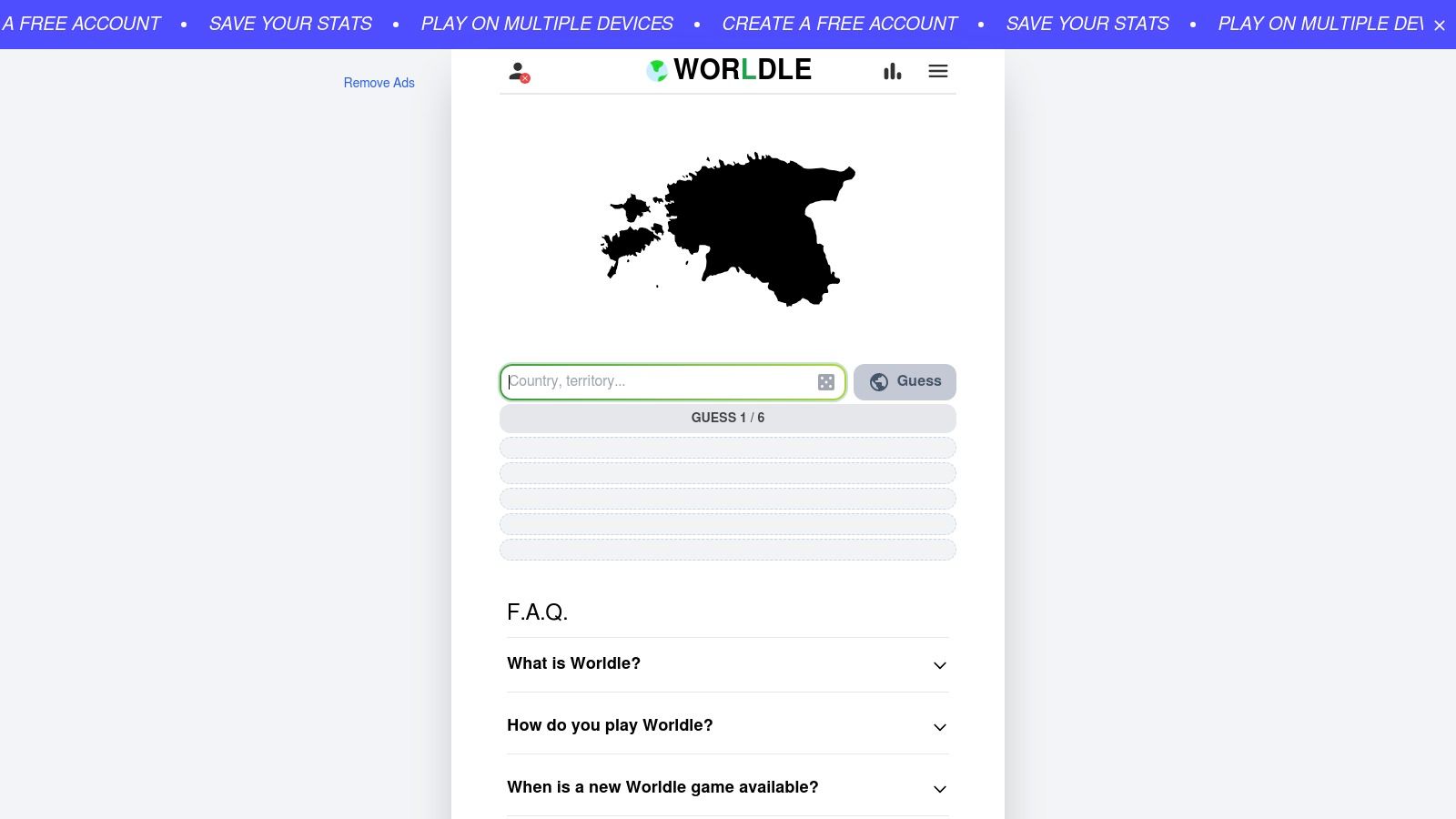 Worldle by Teuteuf Games