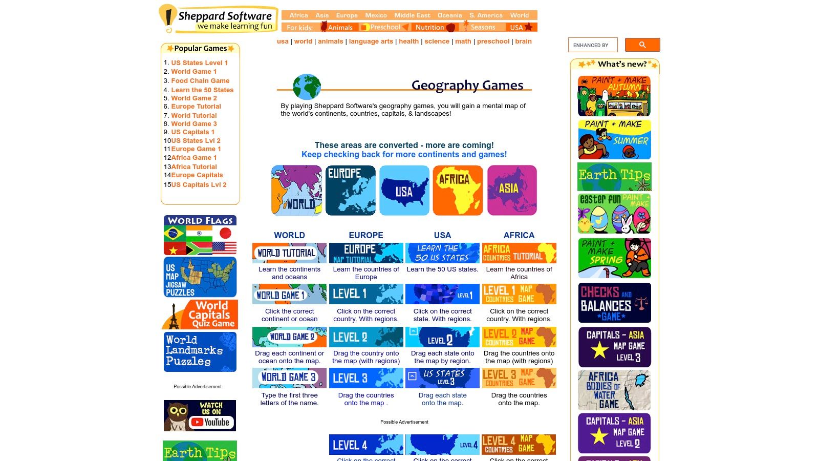 Sheppard Software – Geography Games