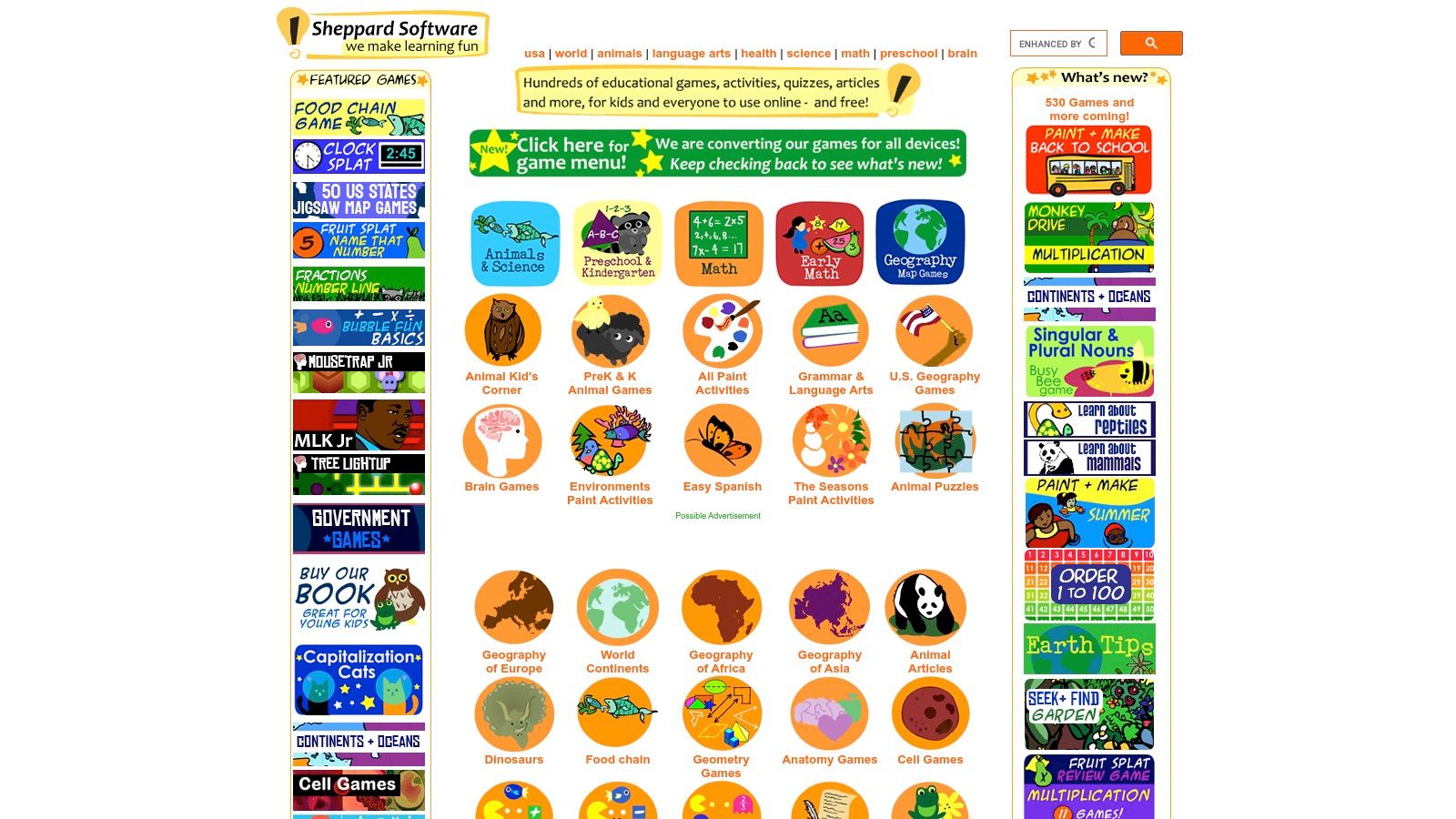 Sheppard Software — Geography