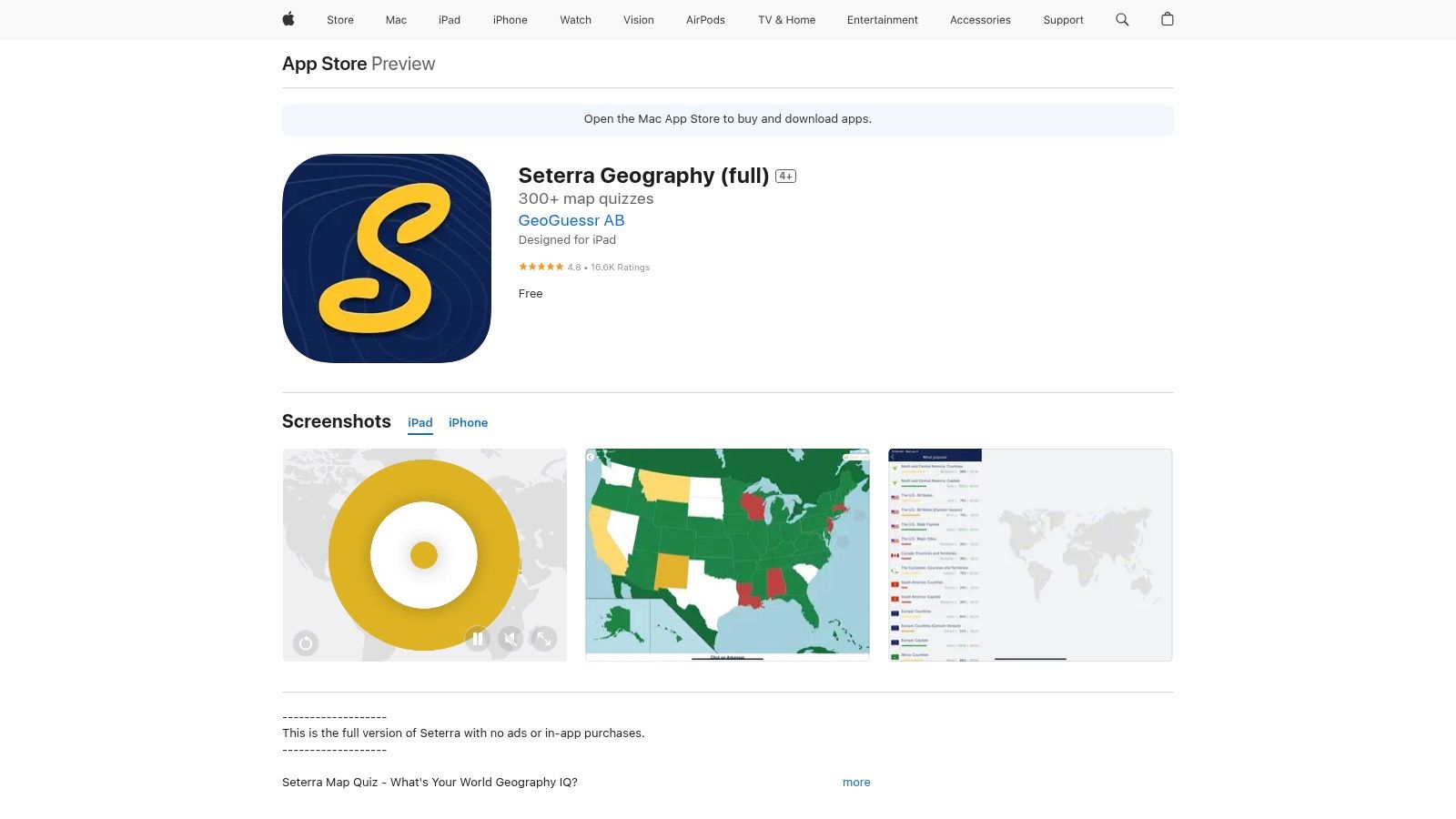 Seterra Geography (mobile app)