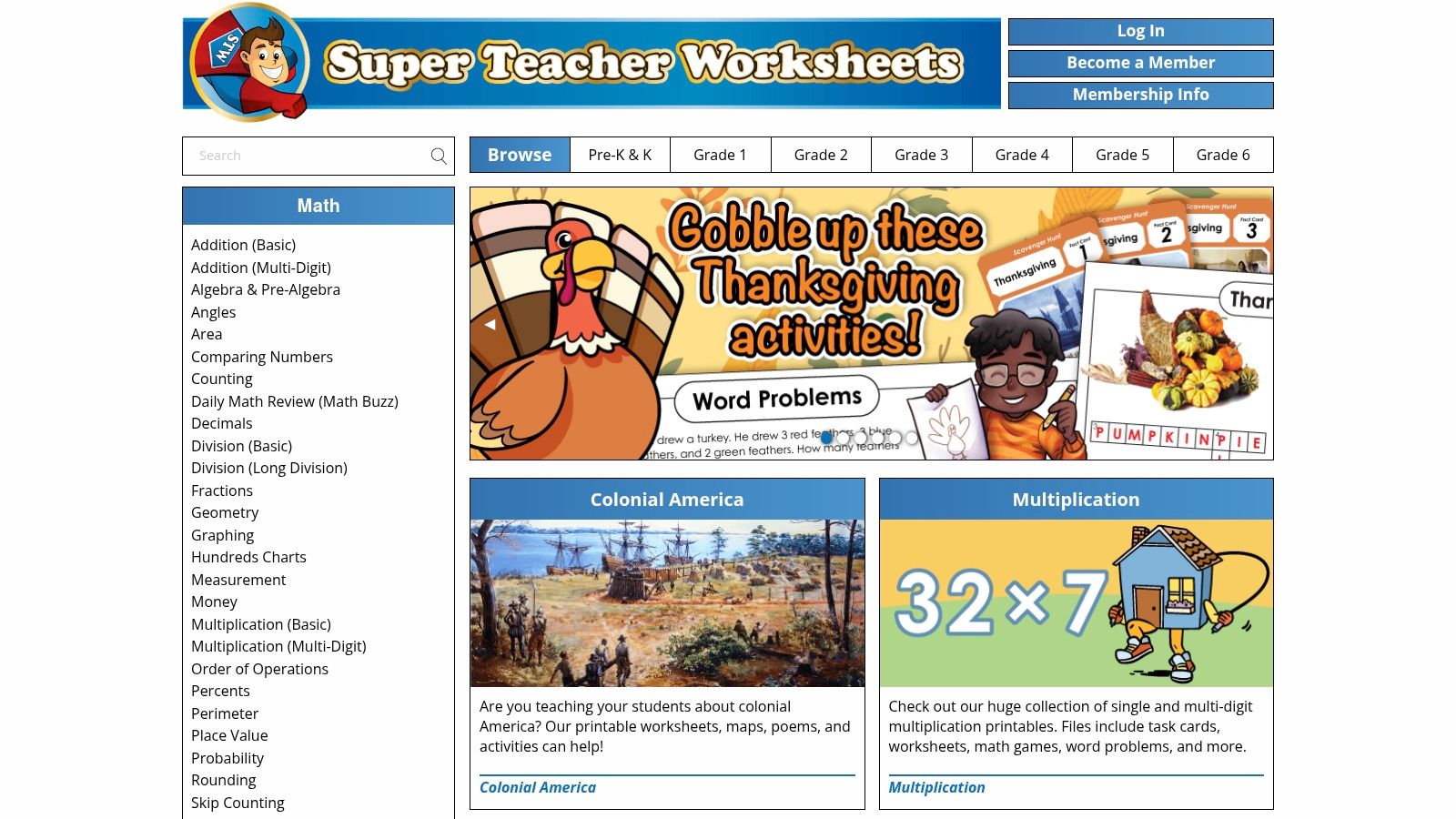 Super Teacher Worksheets
