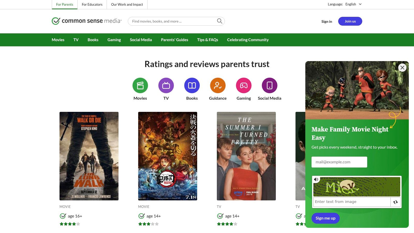 Common Sense Media – Curated Best Apps/Games for Kids Lists