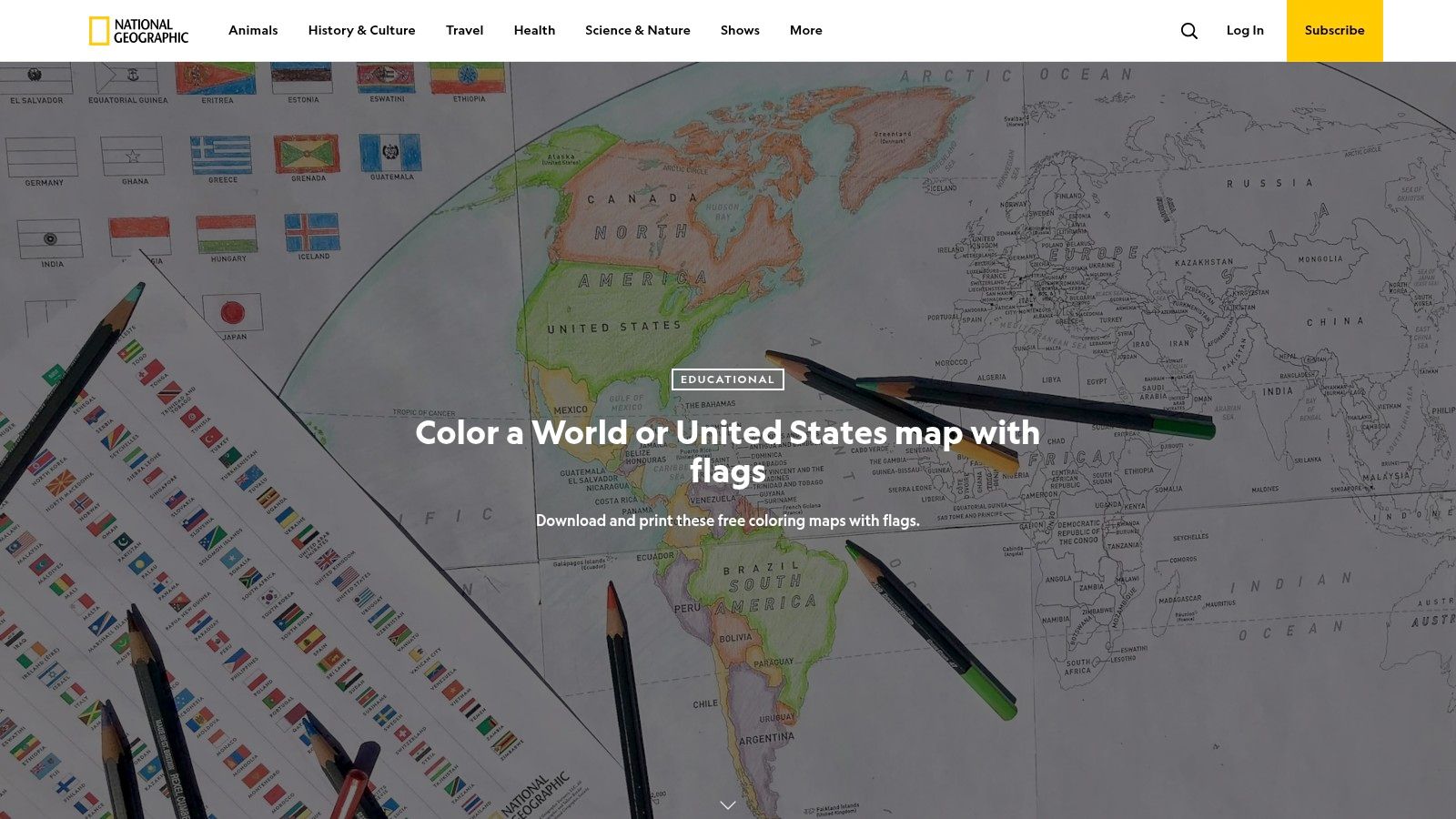 National Geographic (NatGeo Maps and printables)