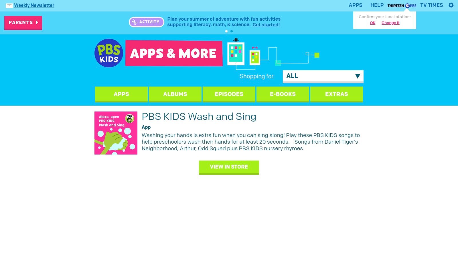 PBS KIDS (PBS KIDS Games app and individual show apps)
