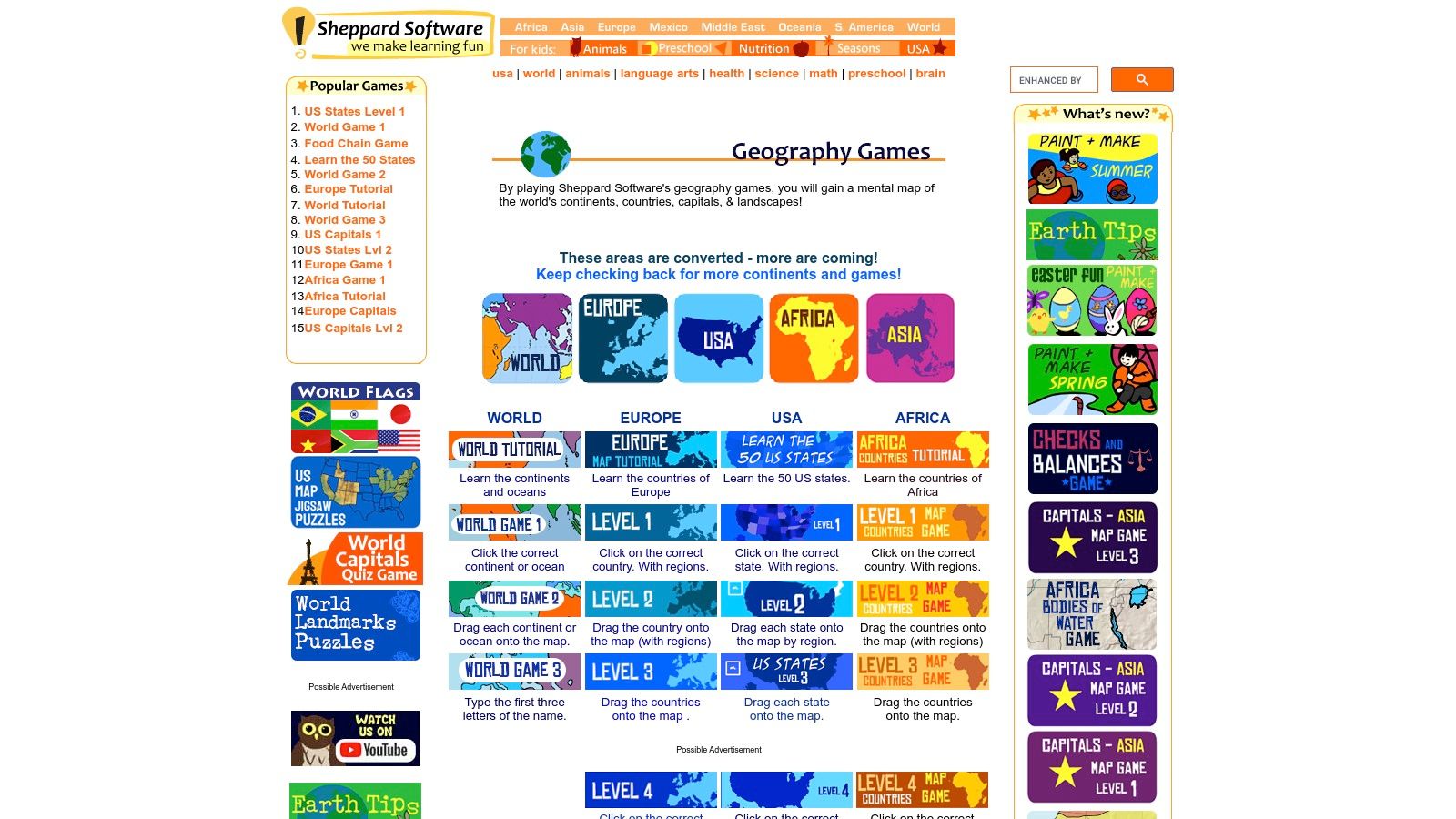 Sheppard Software – Geography Games