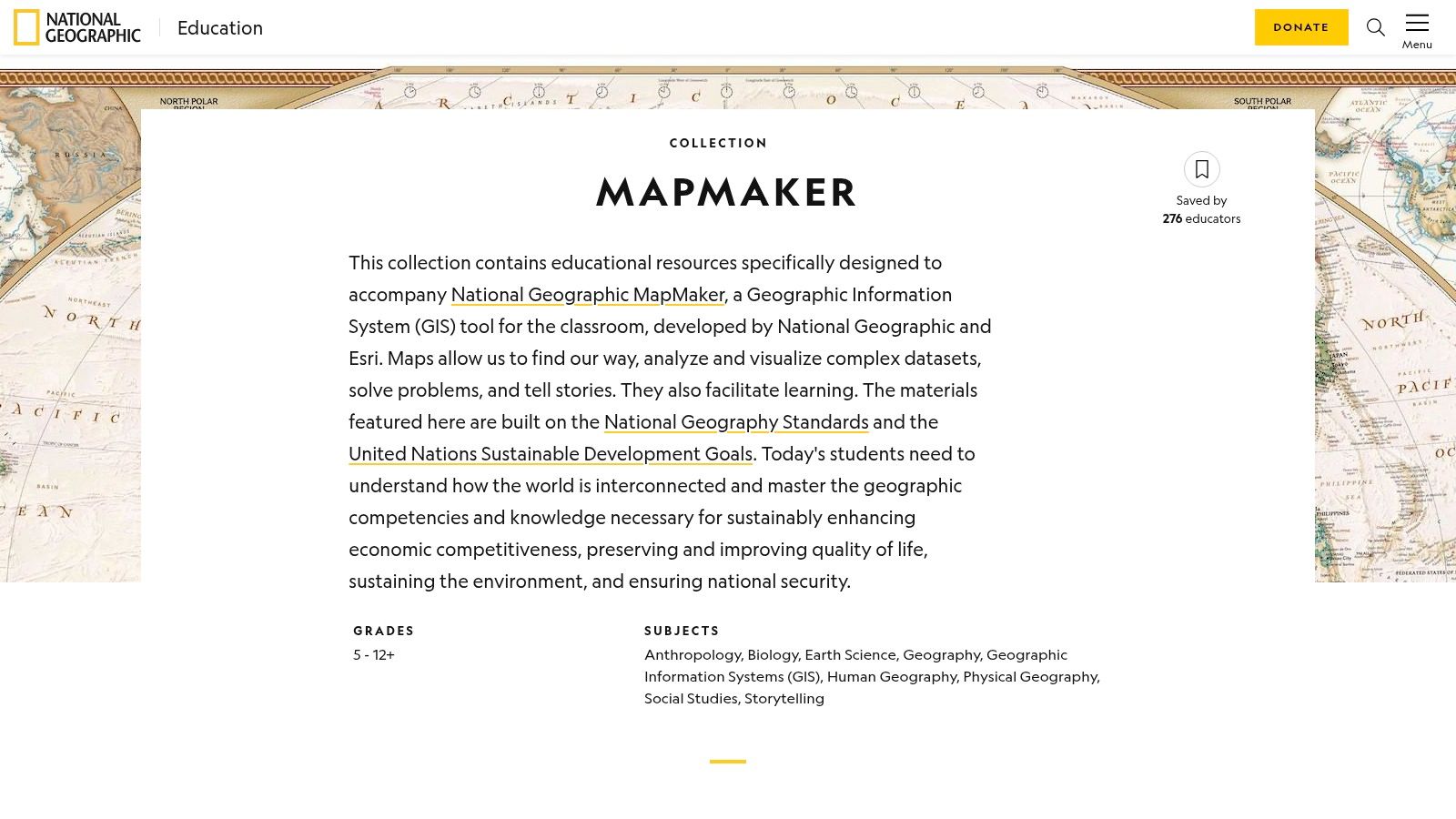 National Geographic MapMaker (NG Education/Esri)