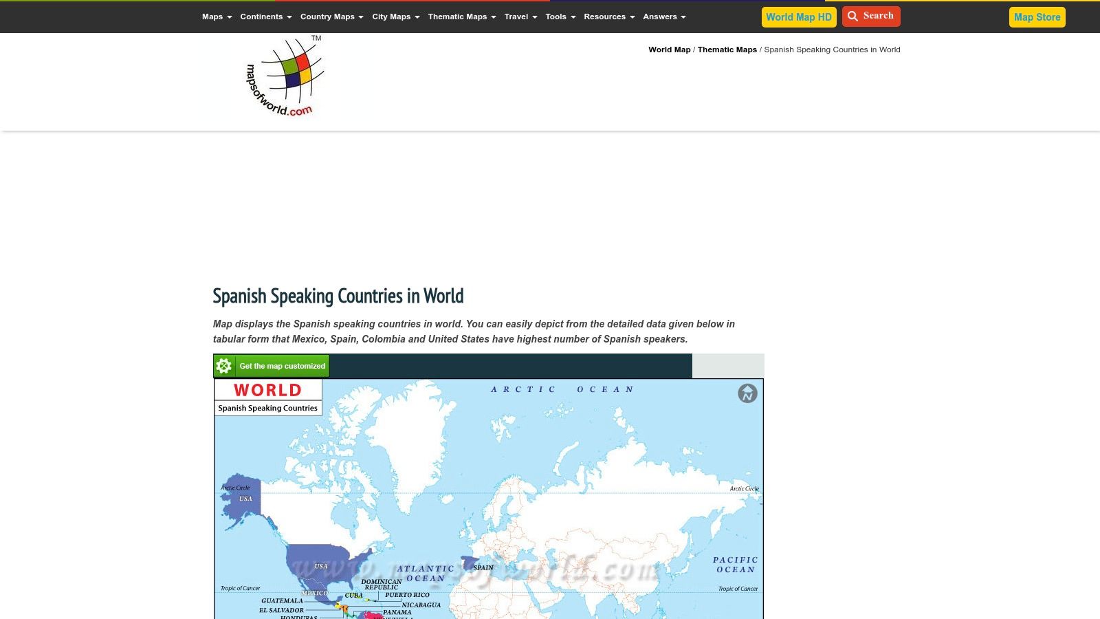 Maps of World (MapsofWorld)