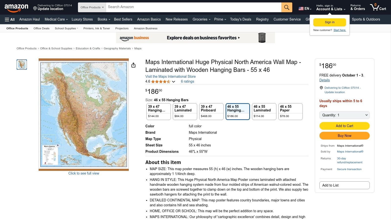 Amazon (Maps International and National Geographic listings)