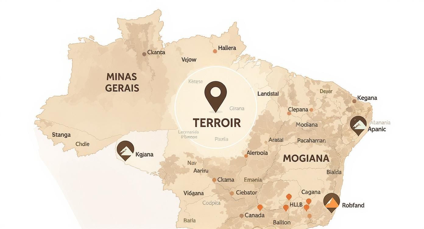 Infographic about brazil coffee beans