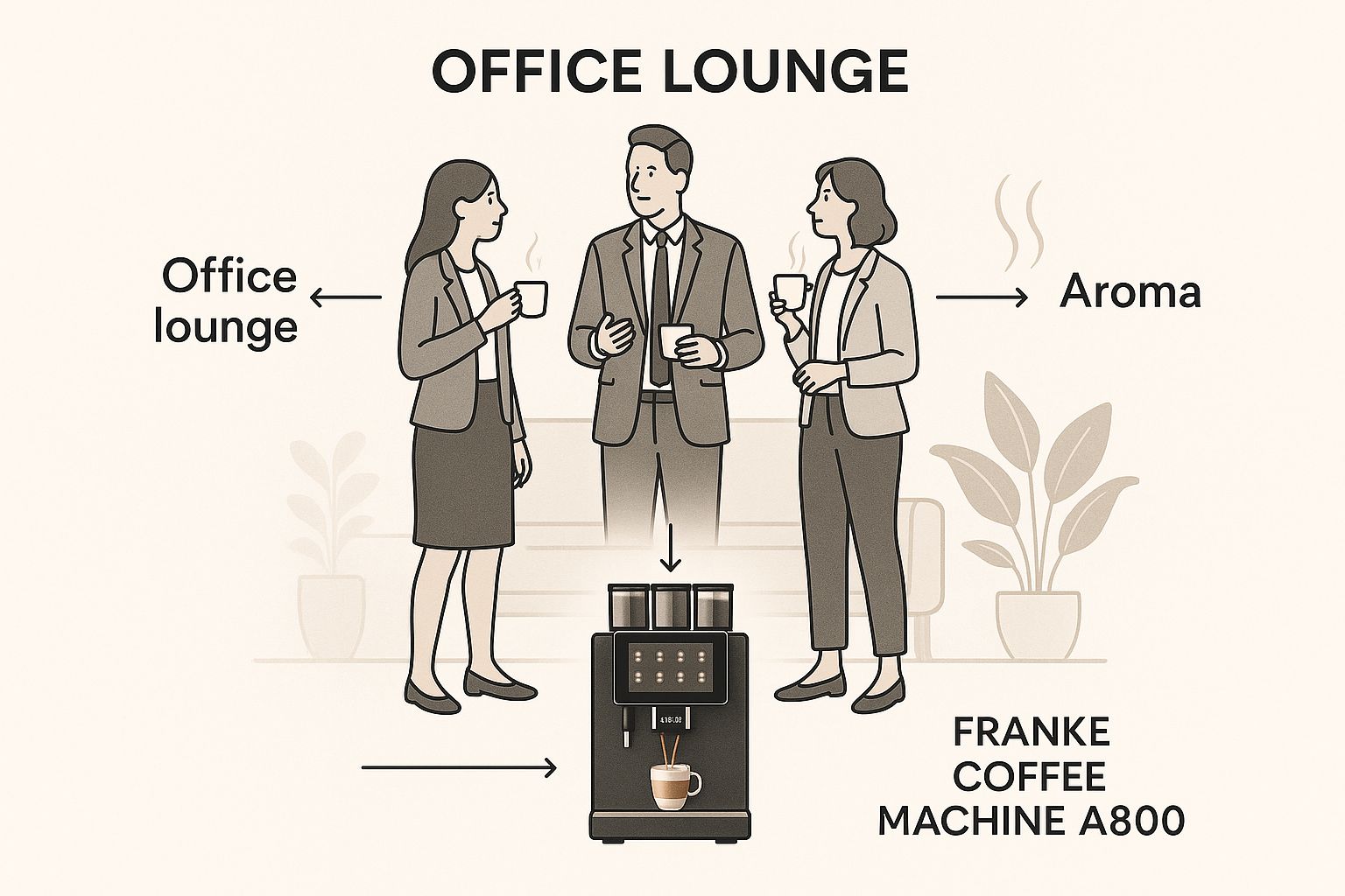 Infographic about franke coffee machine a800