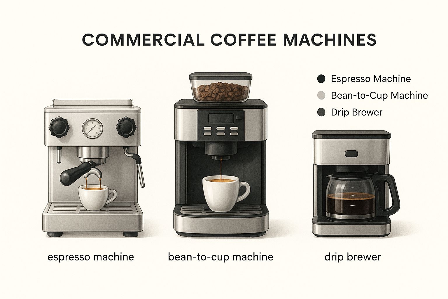 Infographic about commercial coffee machine rental
