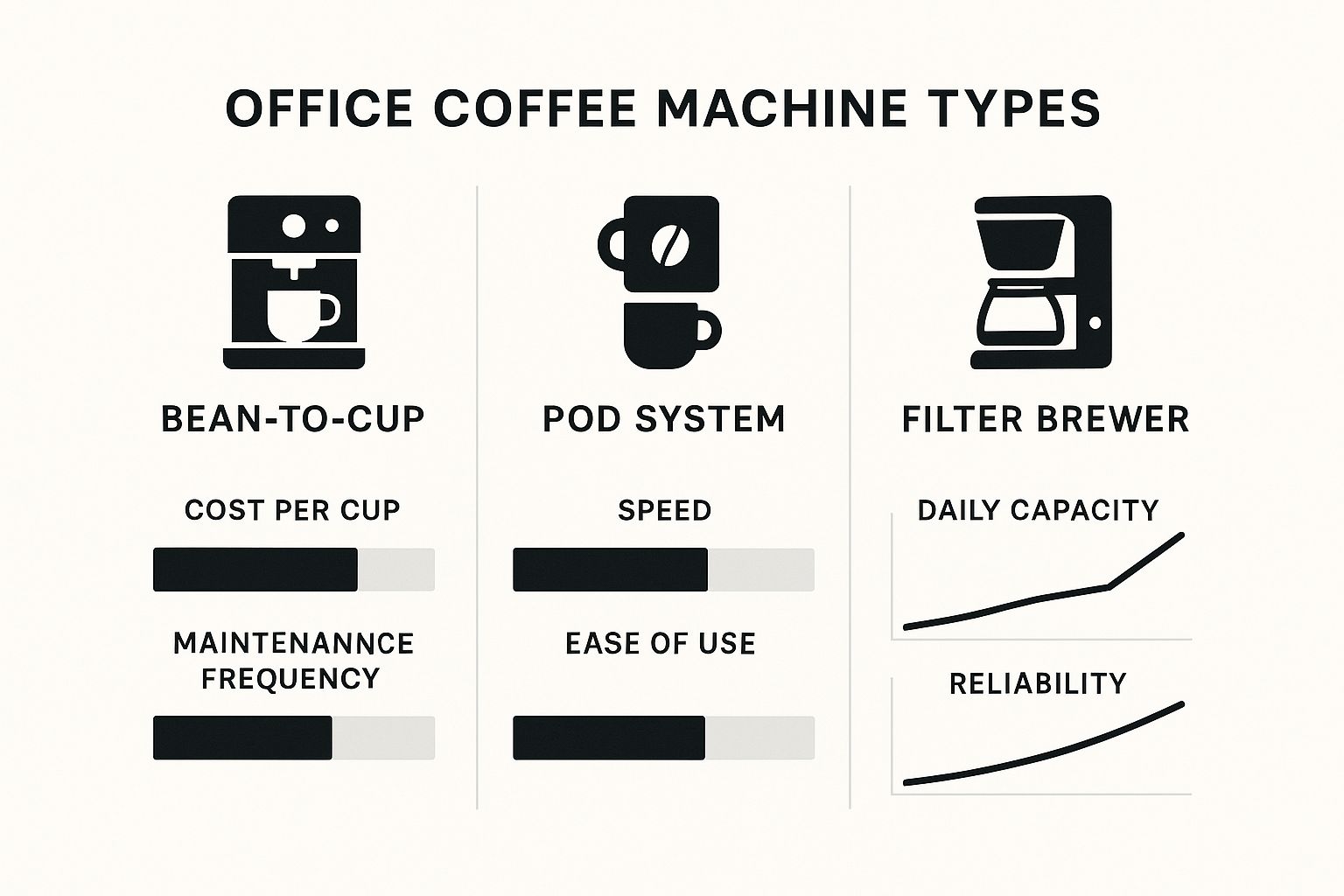 Infographic about coffee machine for office