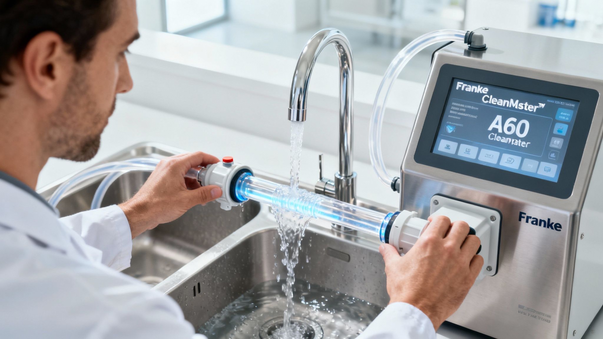 A clean and well-maintained Franke A600 in an office setting.