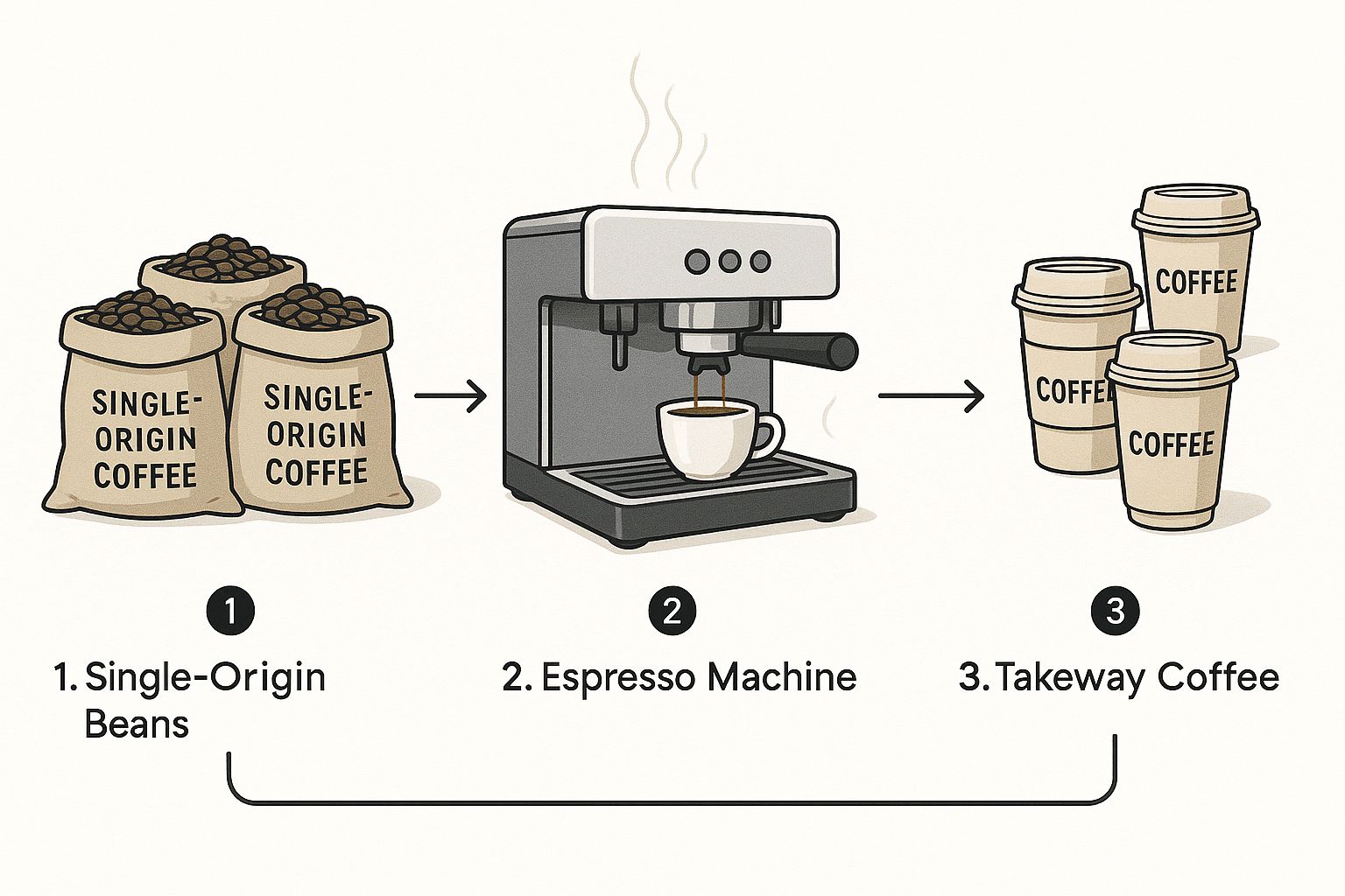 Infographic about coffee shop suppliers