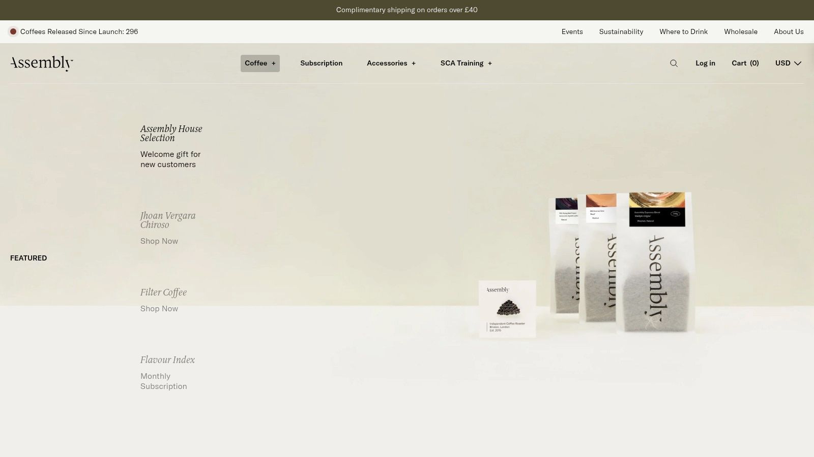 Assembly Coffee (London) – Fellow Atmos with clear UK shipping info