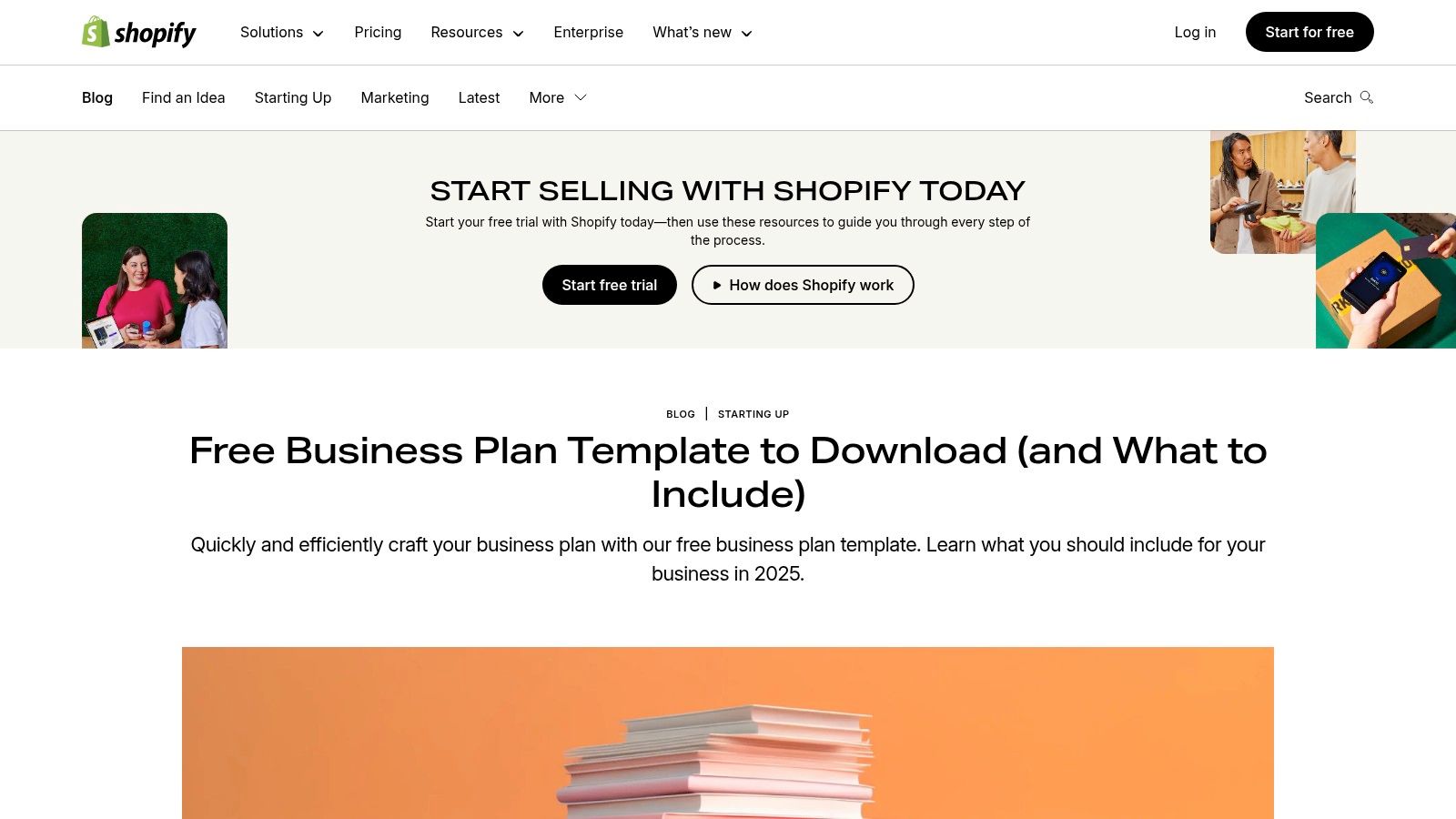 Shopify – Free business plan template (2025 update)