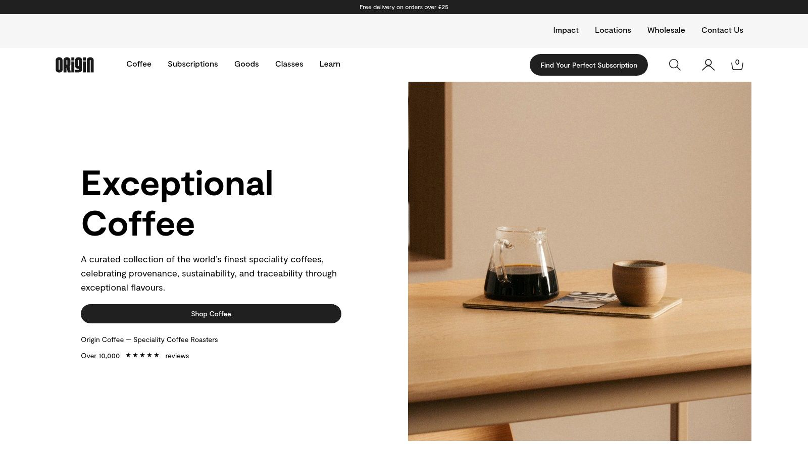 Origin Coffee Roasters (UK, B Corp)