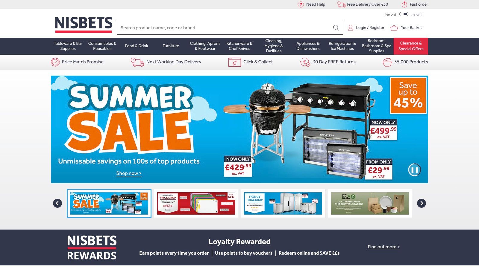 Nisbets (Catering & Hospitality Wholesale)