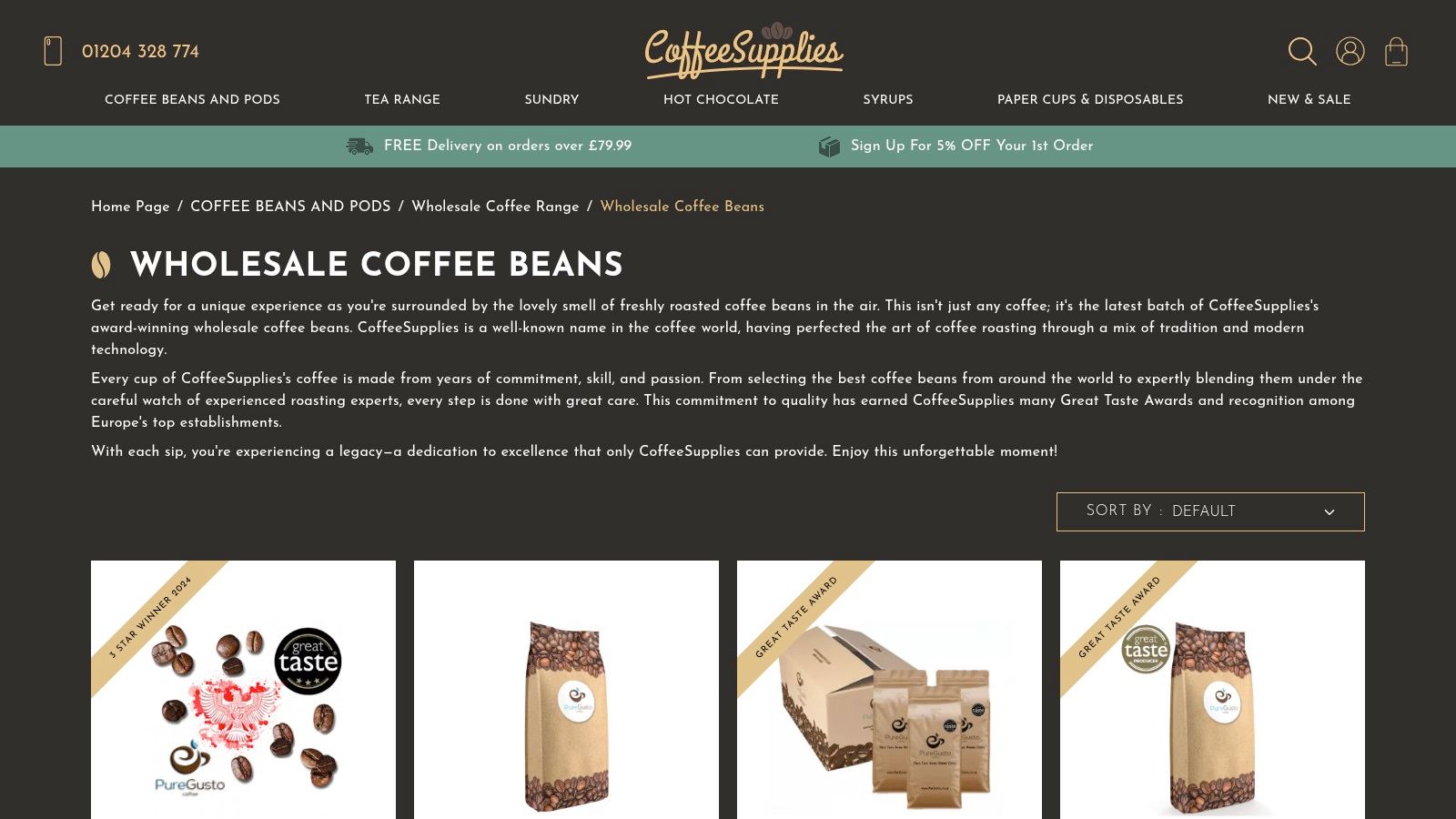 CoffeeSupplies (PureGusto) – Wholesale Coffee Beans